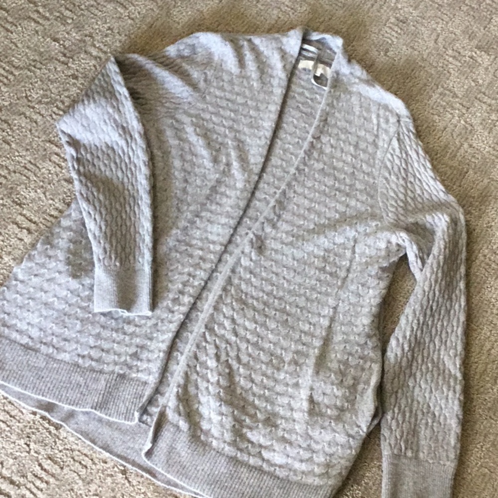 Loft Cardigan gray Sweater size L - Picture 1 of 7